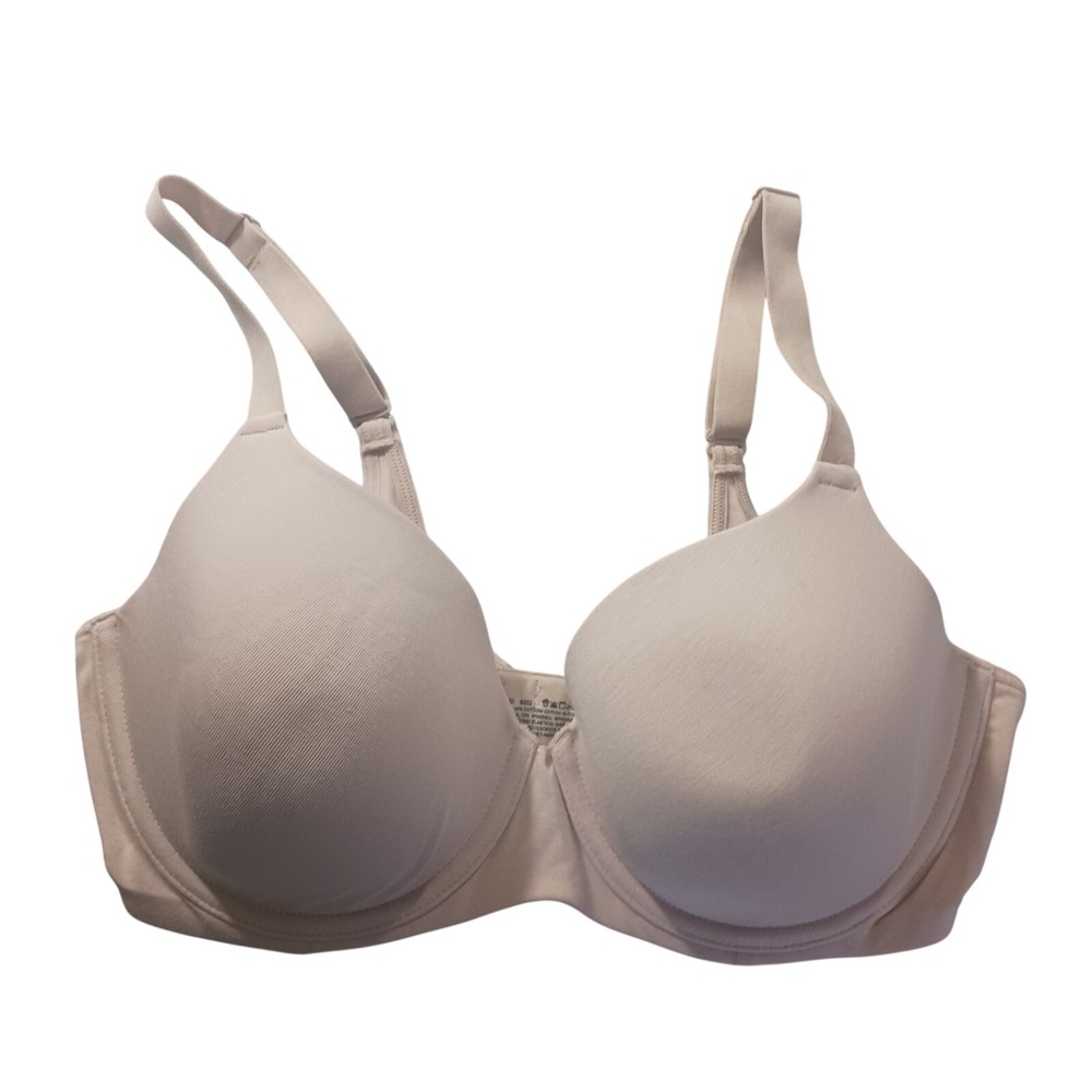 Bali Underwire Bra DFB202 Womens 36DD Nude Beige Cotton Modal Quiet Luxury Basic